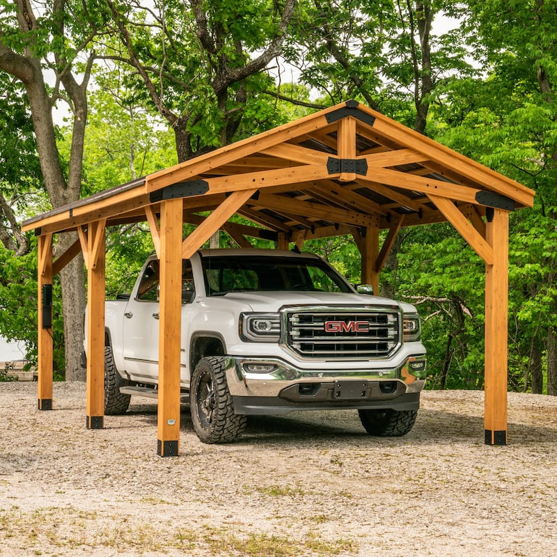 Backyard Discovery Norwood 20x12' Cedar Wood Gazebo with Steel Roof