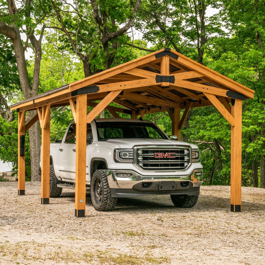 Backyard Discovery Norwood 20x12' Cedar Wood Gazebo with Steel Roof