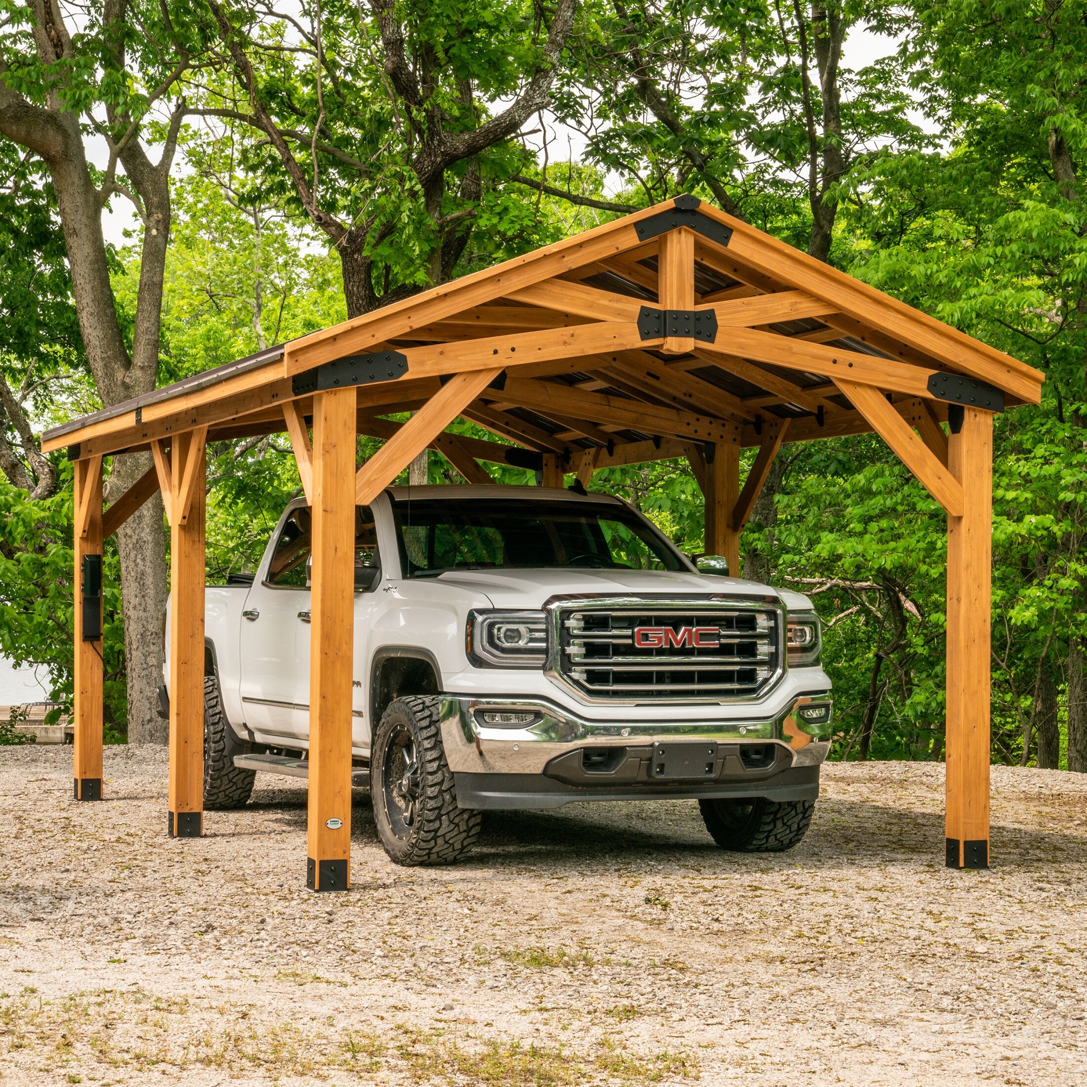 Backyard Discovery Norwood 20x12' Cedar Wood Gazebo with Steel