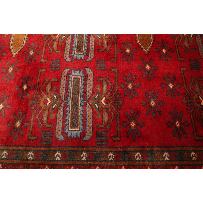 ECARPETGALLERY Hand-knotted Teimani Red Wool Rug - 6'9 x 9'5