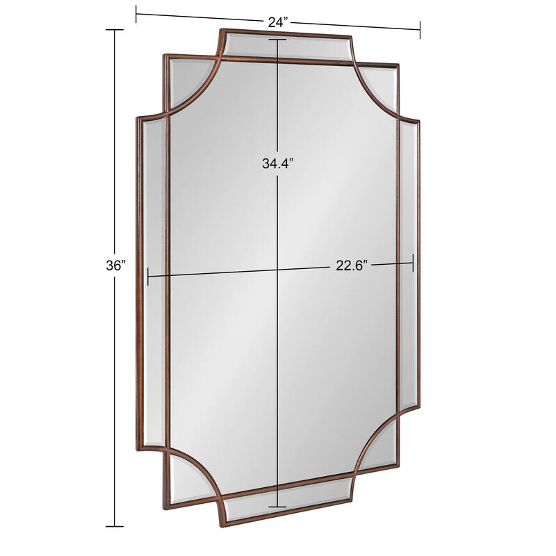 Kate and Laurel Minuette Traditional Decorative Framed Wall Mirror