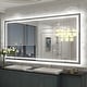 preview thumbnail 142 of 156, UL Certified Black Metal Framed LED Front Light and Backlit Anti-Fog Wall Bathroom/ Vanity Mirror 72" x 36"-Square Corner - Black