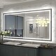 preview thumbnail 3 of 156, UL Certified Black Metal Framed LED Front Light and Backlit Anti-Fog Wall Bathroom/ Vanity Mirror