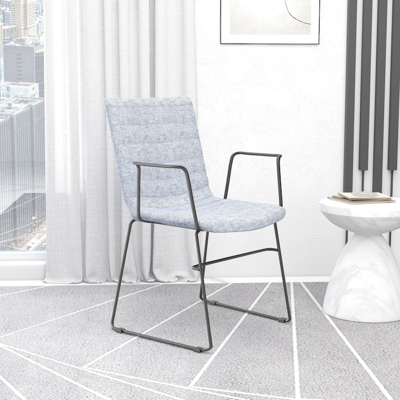 Zylar Ergonomic Guest Chair with Leather, Stainless Steel Base, High-Density Foam, Modern Design for Office or Waiting Room