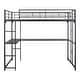 preview thumbnail 8 of 11, Furniture of America Geogen Modern Full-size Metal Loft Workstation Bed with Desk and Two Ladders