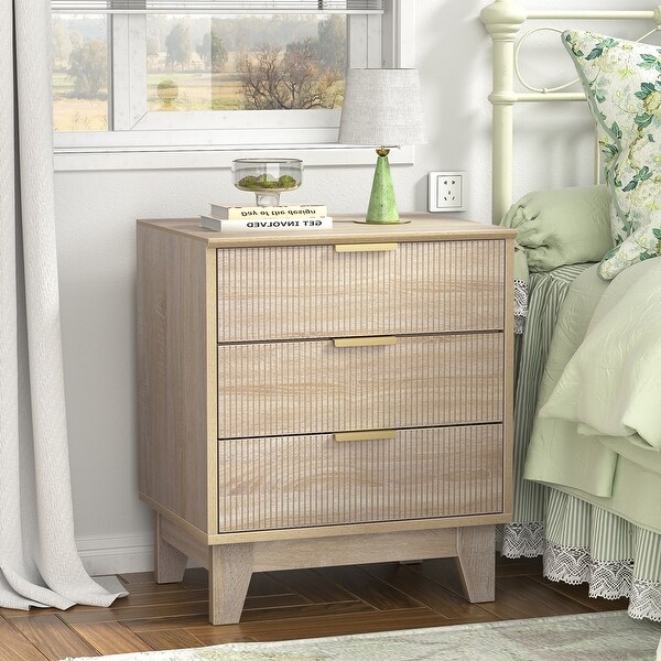 Anmytek Modern Wood 2 3 Drawer Nightstand for Bedroom Bedside Table with Storage On Sale Bed Bath Beyond 42379572