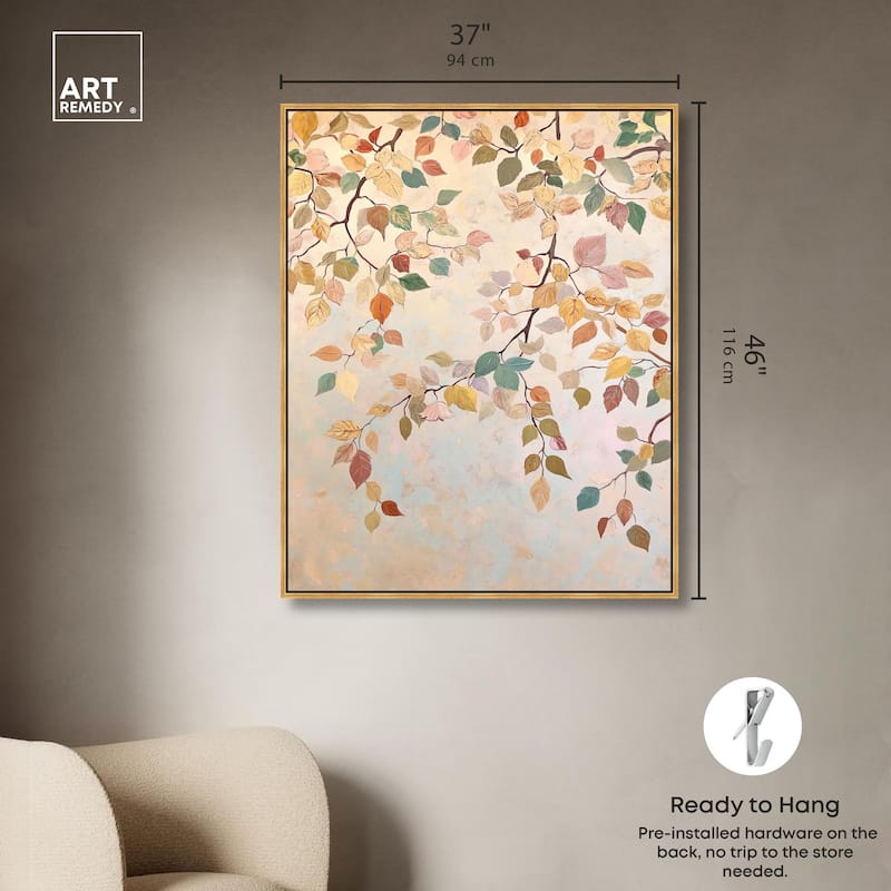 Leaf Swirl Canvas by Art Remedy