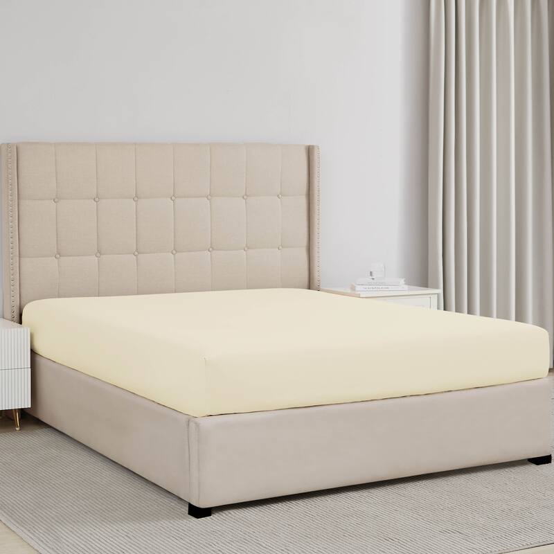 Vilano Extra Deep Pocket Fitted Bed Sheet , 2 pack, Fitted Sheet Only, Bed Sheet Seperates - California King - Off White