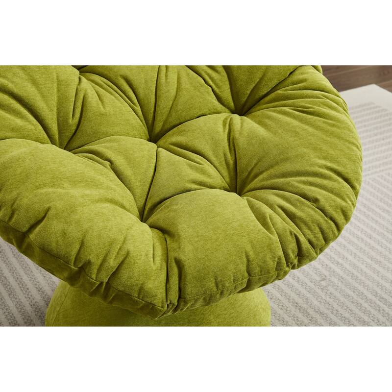 Oversized Swivel Accent Chair, 360-Degree Swivel Barrel Chair, Papasan Chair for Living Room and Bedroom Comfort
