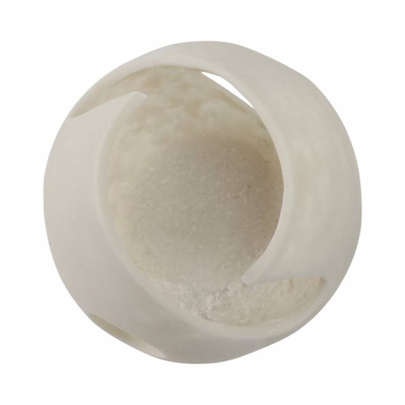 Resin Vase with Abstract Cutout Design Modern Decorative - 14" White