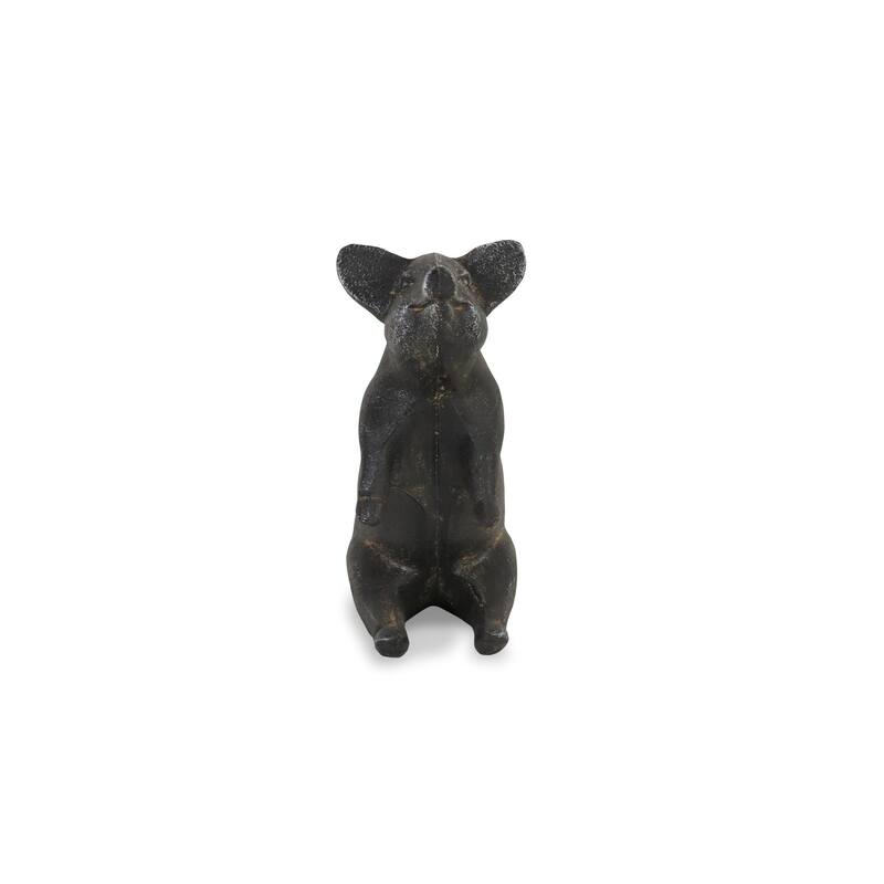 HomeRoots 8" Black Rustic Metal Pig Figurine - 4.5' X '8' X '3.5
