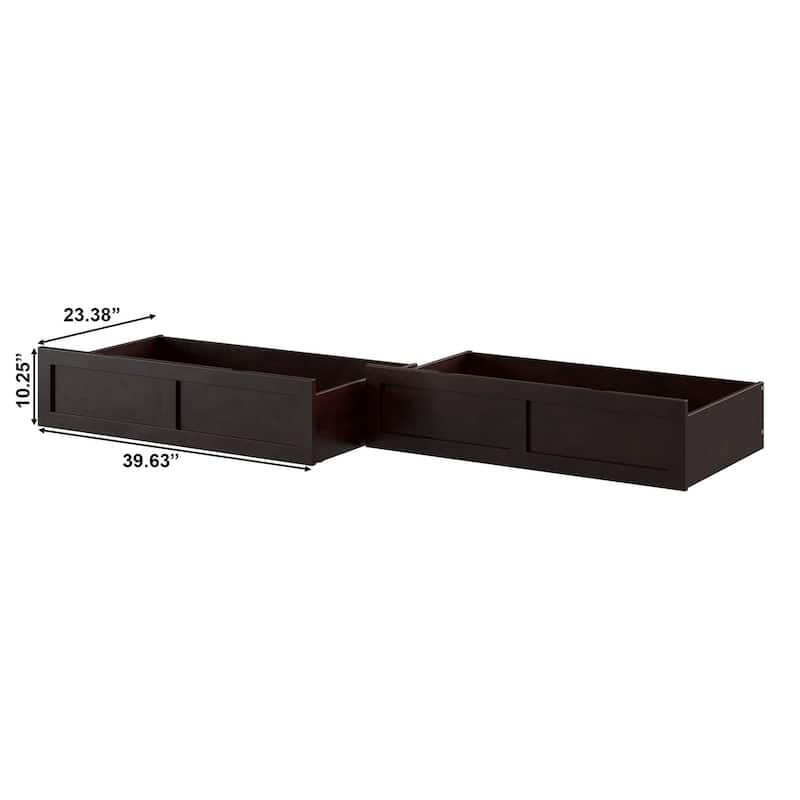 AFI Queen/Twin XL Size Storage Drawers in Espresso - N/A