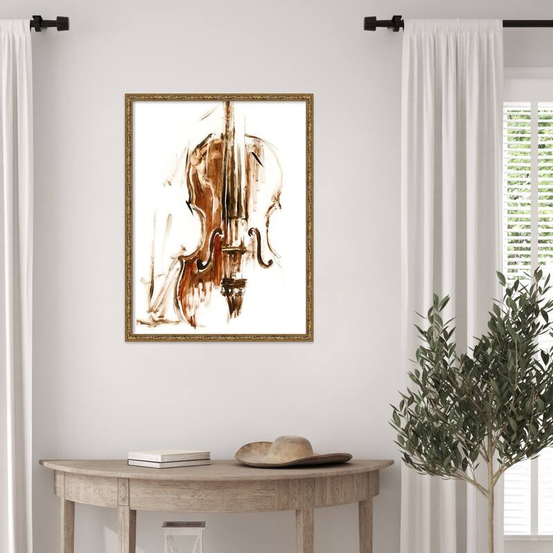 Instrumental No. 1 by Ethan Harper Wood Framed Wall Art Print - Belvedere Bronze