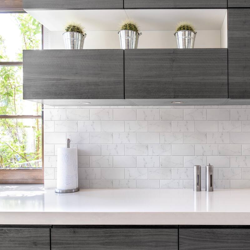 Merola Tile Classico Carrara Matte Metro 3" x 6" Ceramic Wall Subway Tile