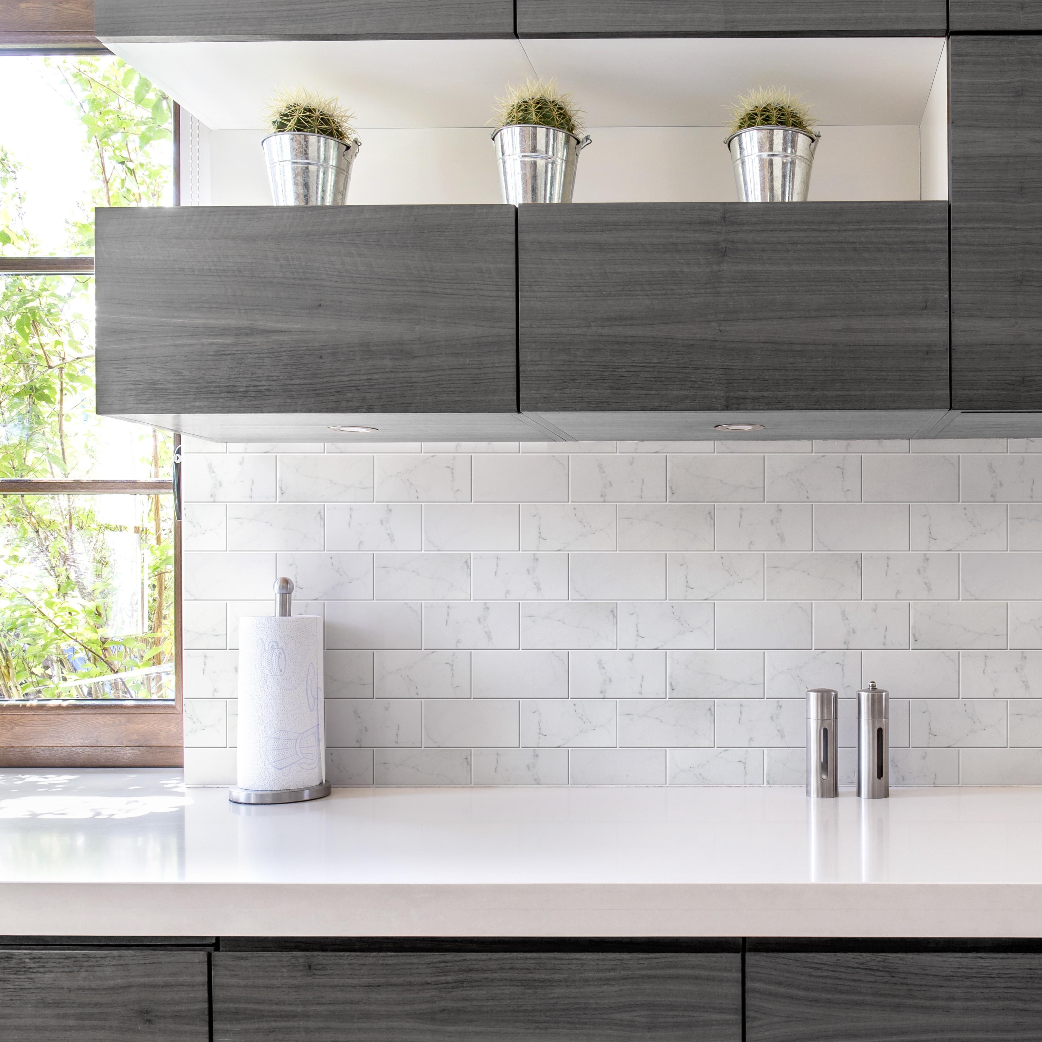 Merola Tile Classico Carrara Matte Metro 3" x 6" Ceramic Wall Subway Tile