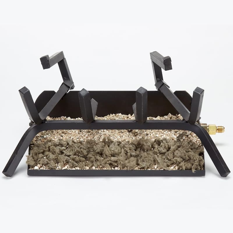 HearthSense Natural Gas Vented Fireplace Logs Set with Match Light, 45000 BTU, Heats up to 1650 Sq. Ft, 18 Inches