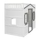 preview thumbnail 59 of 112, Solid Wood House Loft Bed with Ladder for Kids
