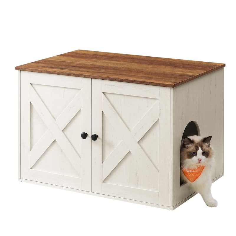 Hidden Cat Litter Box Cabinet, Ideal for Pets