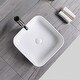 White Ceramic Vessel Bathroom Sink Basin - 15.38