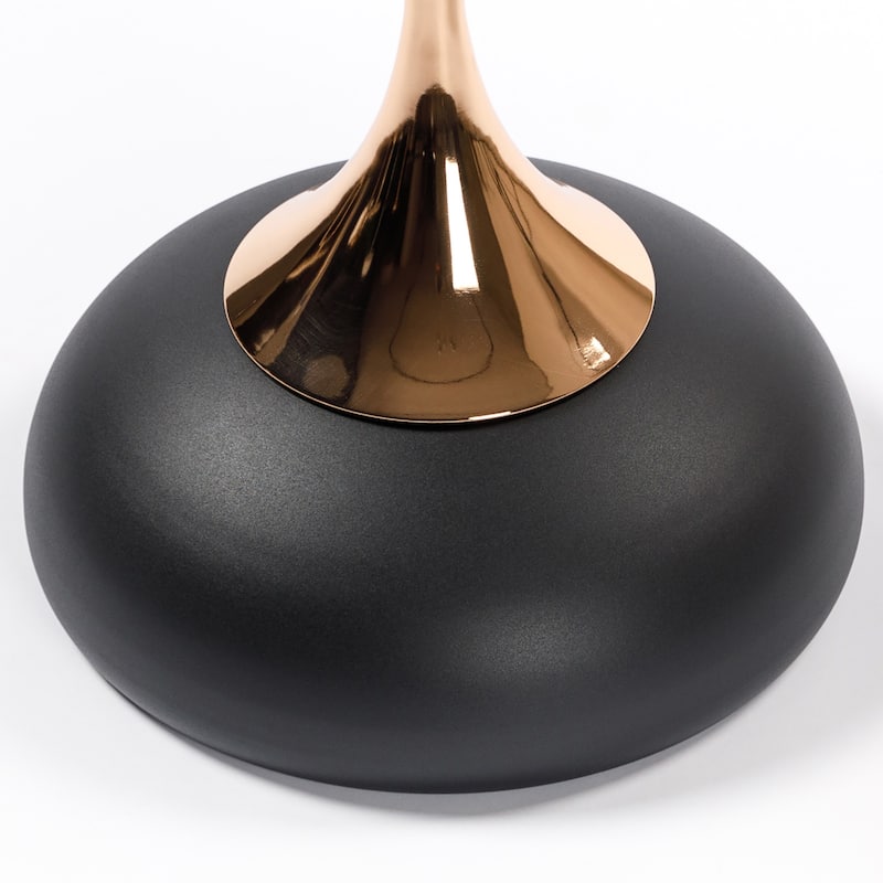 Mermaid Tail End Coffee Table Round Side Table, Modern Metal Pedestal Table, Minimalist Accent Table For Small Spaces
