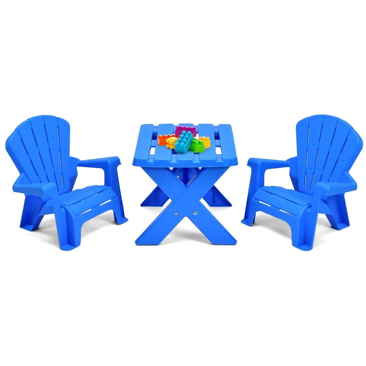Child plastic chair discount and table set