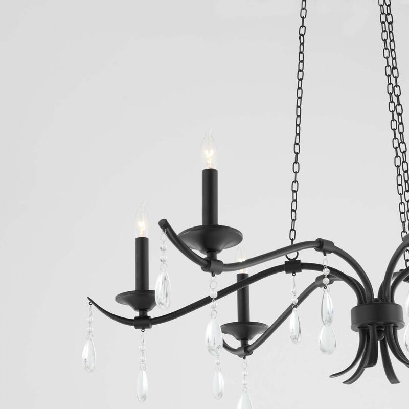Quorum International 603-6 Lorelei 6 Light 36" Wide Crystal Candle