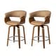 preview thumbnail 101 of 167, Glitzhome Set of 2 or 4 Modern Counter & Bar Height Wooden Swivel Bar Stools