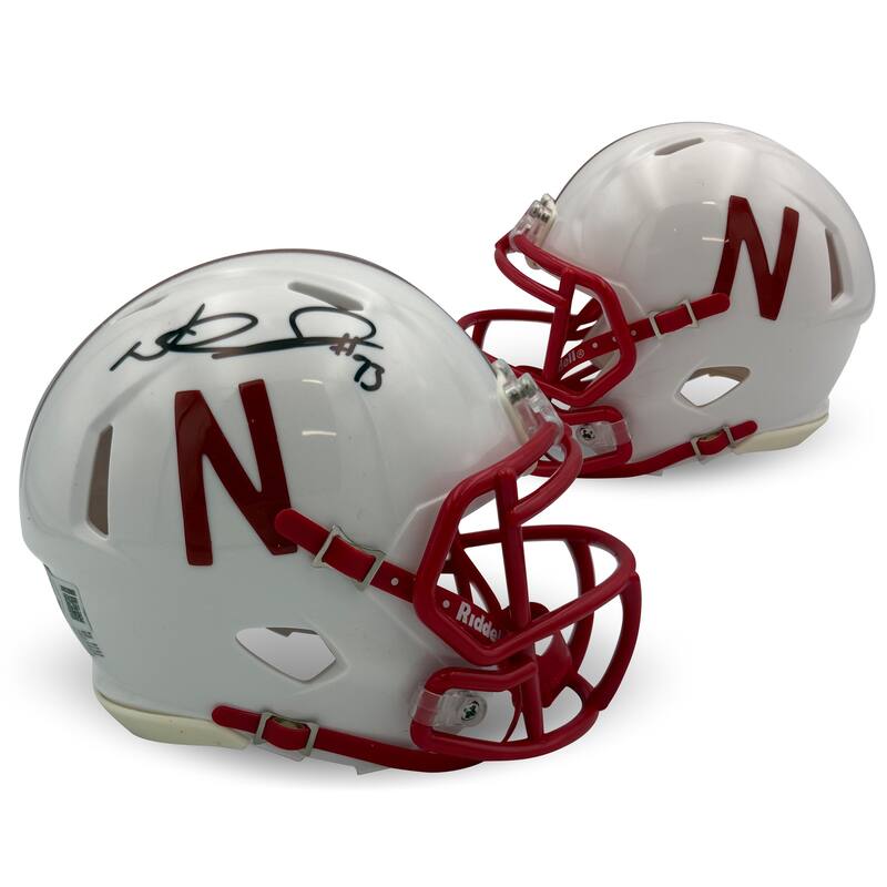 Ndamukong Suh Autographed Nebraska Cornhuskers Signed Football Mini Helmet Beckett COA - 8' x 11'