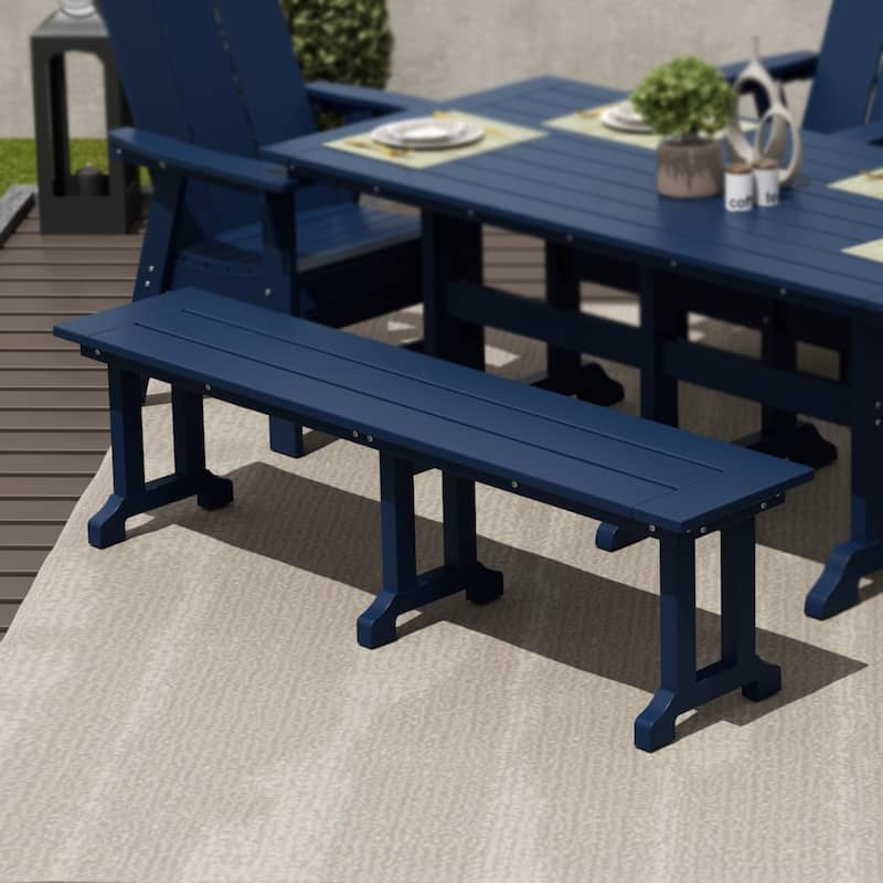Laguna Hdpe All Weather Outdoor Patio 65" Bench