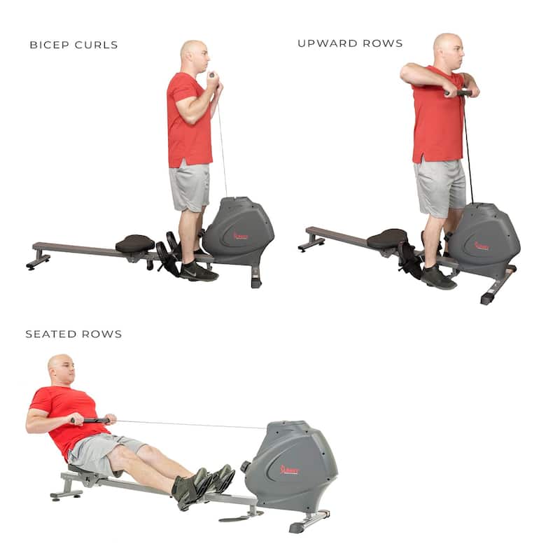 Sunny Health Fitness Multifunction Magnetic Rowing Machine - SF-RW5941