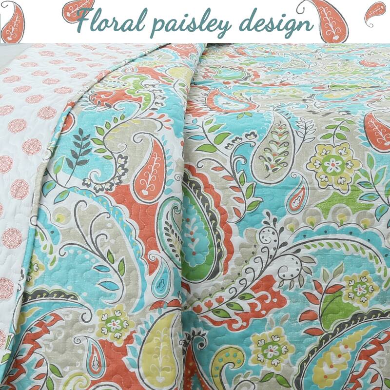 Porch & Den Bajada Paisley Reversible Quilt Bedding Set