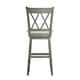 Eleanor Double X Back Wood Swivel Bar Stool by iNSPIRE Q Classic