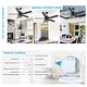 preview thumbnail 25 of 39, 52 Inch Indoor and Outdoor Farmhouse Ceiling Fan with Light DC motor Wooden Blades Waterproof