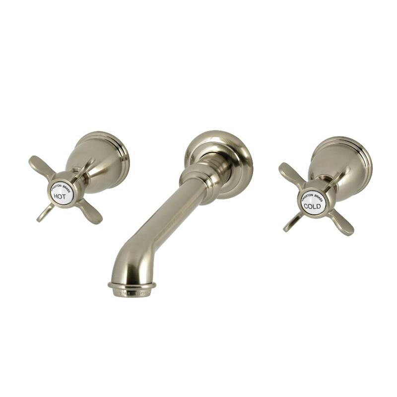 Kingston Brass Essex Double-Handle Wall Mount Bathroom Faucet - Brushed Nickel