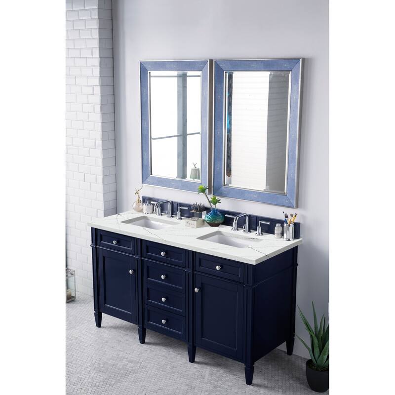 James Martin Vanities Brittany 60" Double Vanity, Victory Blue