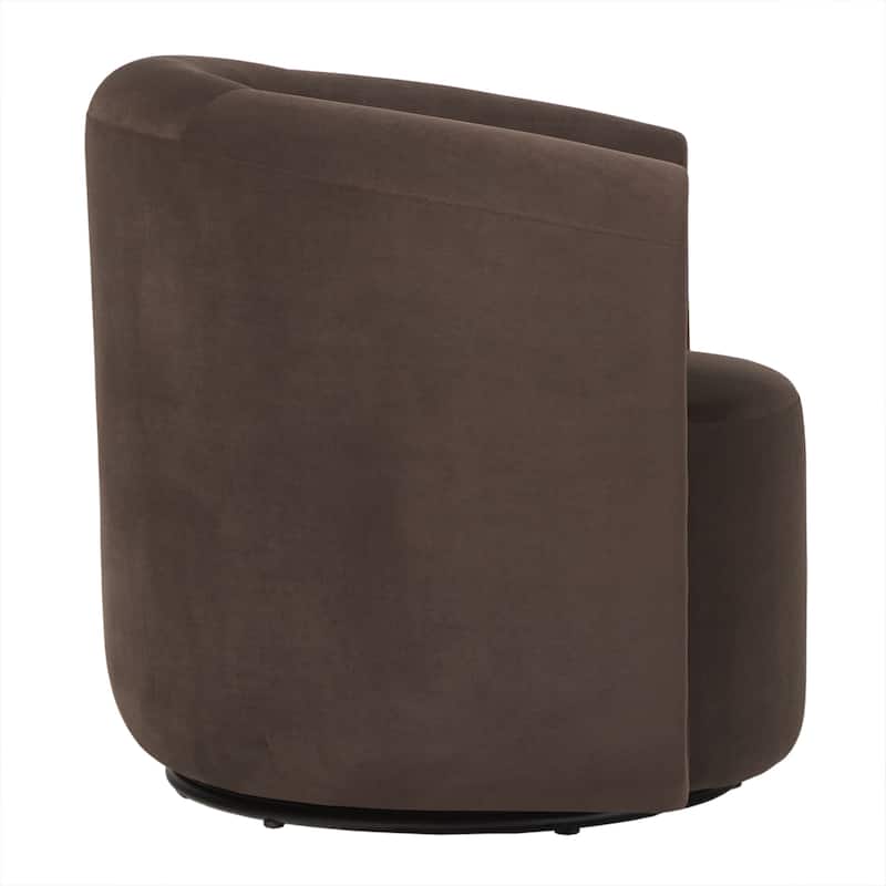 Modern Upholstered Swivel Barrel Accent Chair