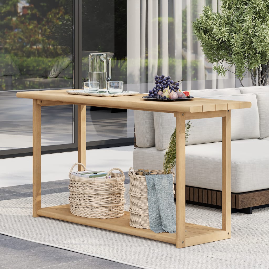 Christopher Knight Home - Woodside Outdoor Solid Acacia Wood Buffet & Console Table