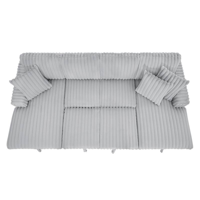 Roomfitters U Shaped Sleeper Sofa, 122 Inch Oversized - 2 in 1 Pull Out Bed, Sectional Sleeper Sofa with Double Storage Chaise