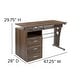 preview thumbnail 16 of 43, Pedestal 3-drawer Computer Desk with Keyboard Tray