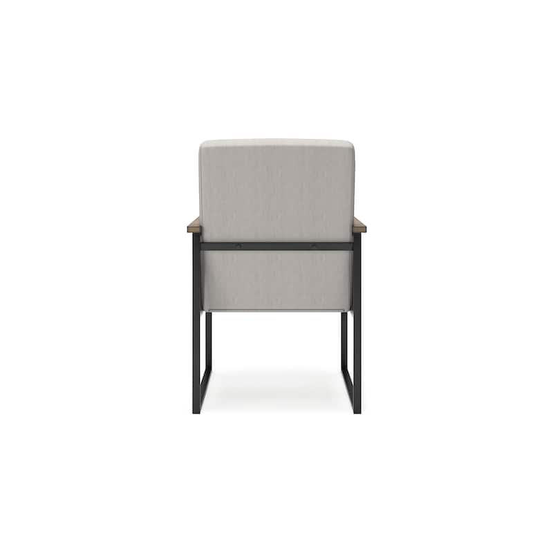Signature Design by Ashley Montia Light Gray/Brown Home Office Desk Chair - 20.5" W x 24" D x 34.25" H