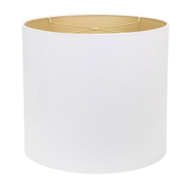Linen Round Lamp Shade with Light Diffuser