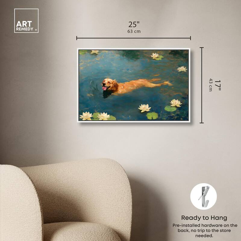 Pond Pup II Canvas by Art Remedy