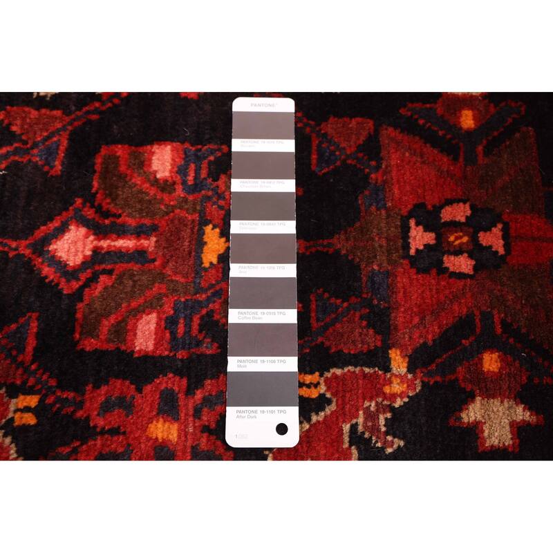 ECARPETGALLERY Hand-knotted Andelz Black, Red Wool Rug - 4'8 x 6'11