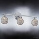 preview thumbnail 3 of 6, Luxury Crystal Globe LED Bathroom Vanity Light - 8" H, 23" W, 5.5" Dep