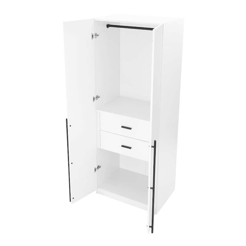 Manhattan Comfort Lee Modern 2.0 Freestanding Wardrobe Closet Armoire Set of 3