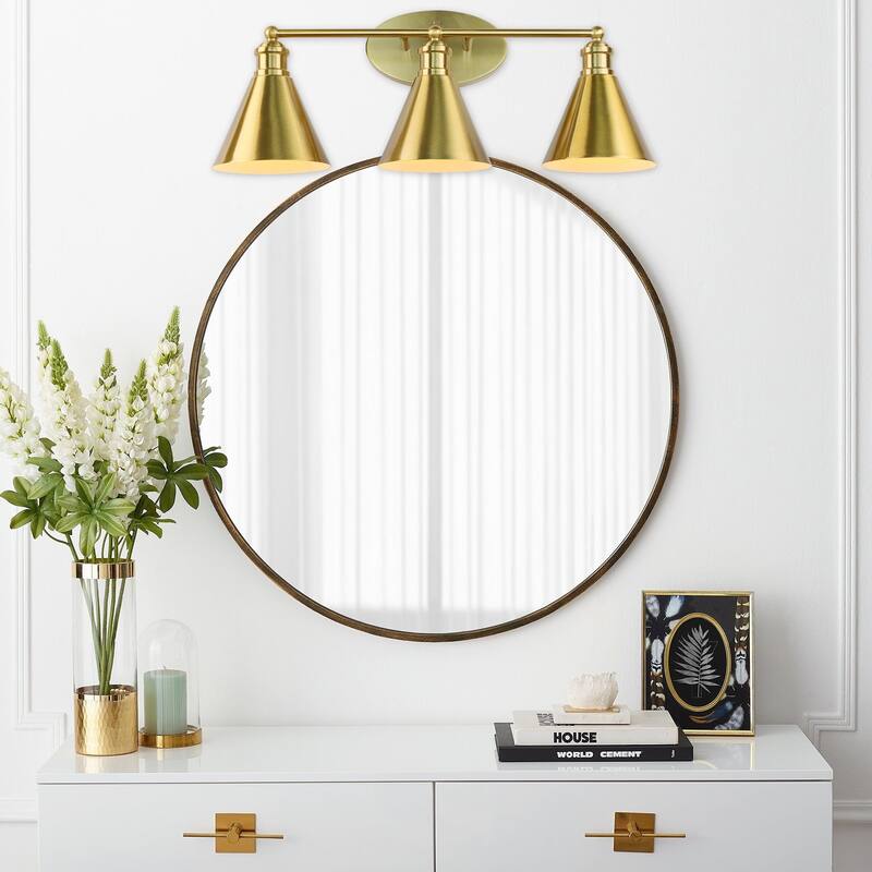 3-Light Gold Vanity Light Fixtures