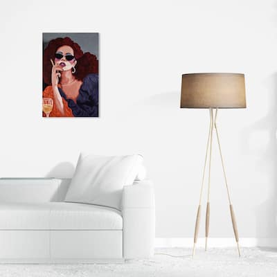 Wynwood Studio Fashion and Glam Her Favorite Shade Orange and Dark Orange Modern & Contemporary Wall Art Canvas Print