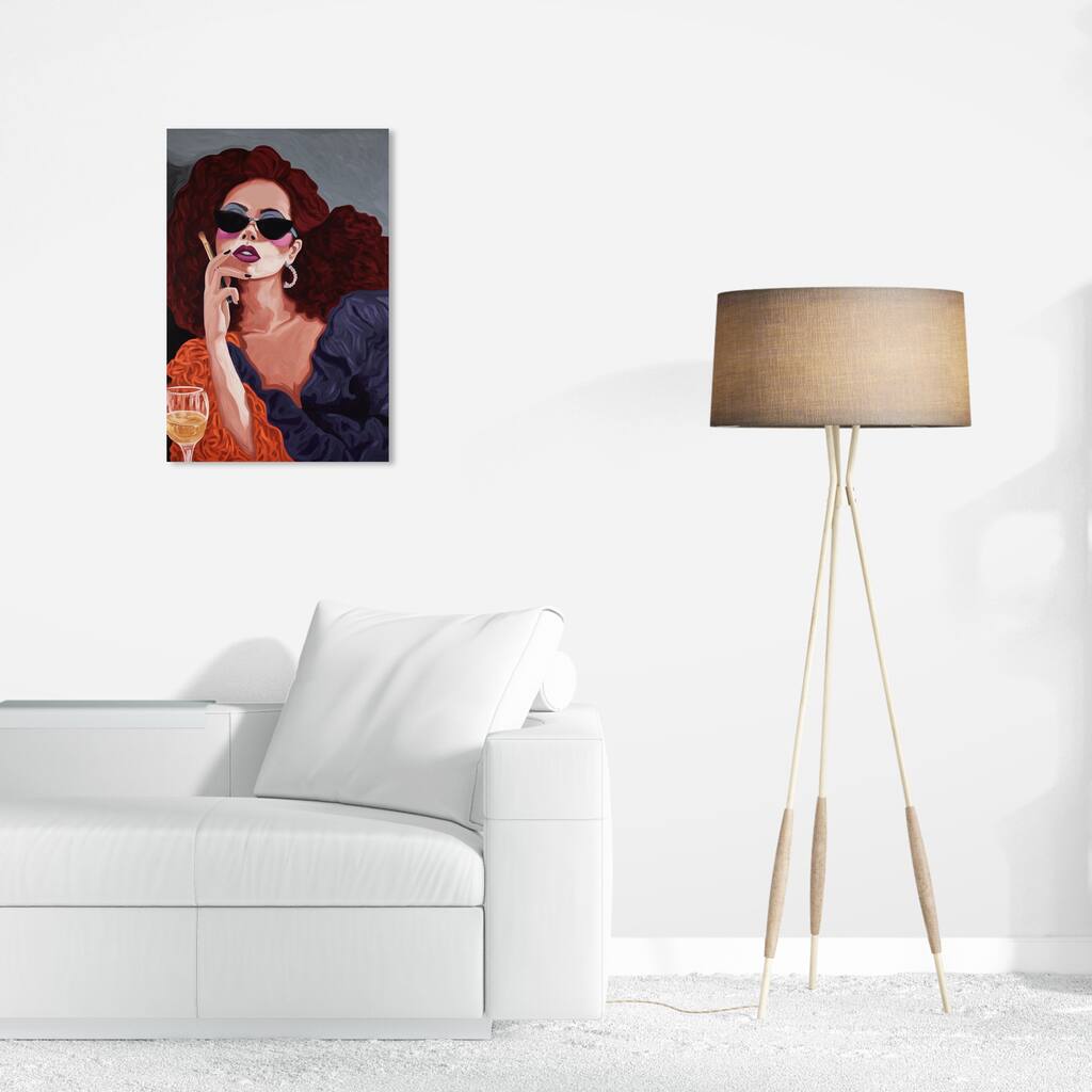 Wynwood Studio Fashion and Glam Her Favorite Shade Orange and Dark Orange Modern & Contemporary Wall Art Canvas Print