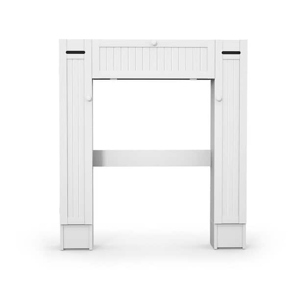 Allbest2you 5 Wooden Over Toilet Storage Cabinet Drop Door Spacesaver Bathroom White