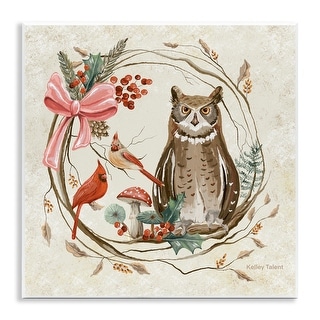 Stupell Woodland Owl Rustic Wreath Wall Plaque Art Design By Kelley ...